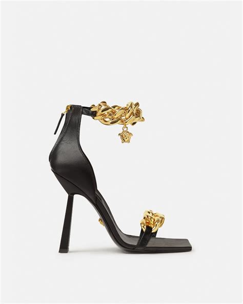 versace medusa high heel sandals|new versace flat medusa sandals.